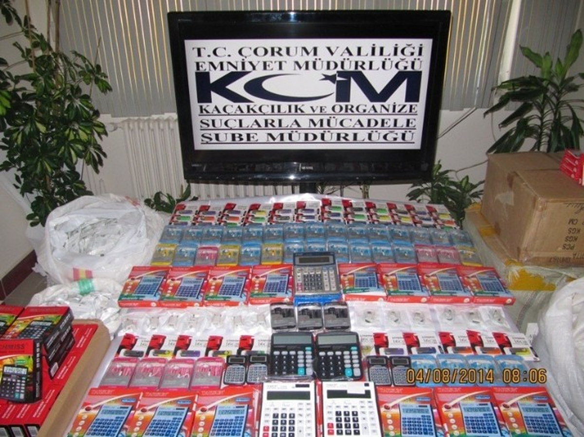 Çorum Polisinden Elektronik Malzeme Operasyonu