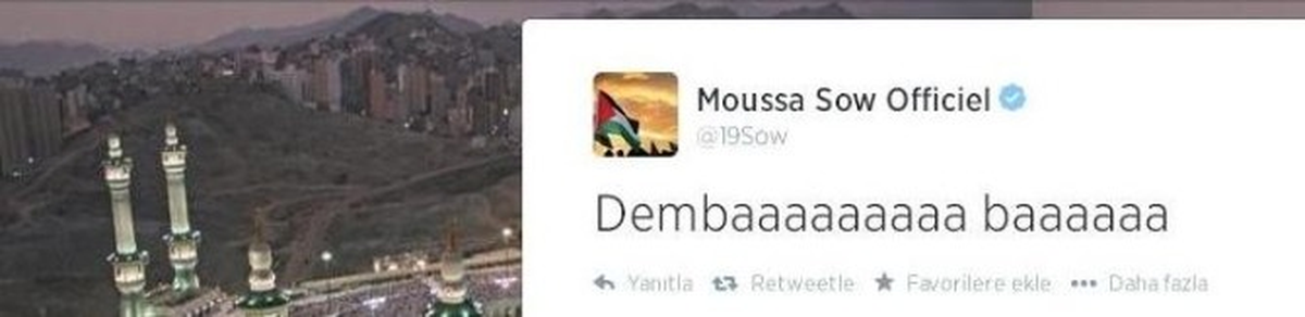 Demba Ba\'ya Fenerbahçeli Sow\'dan Tebrik