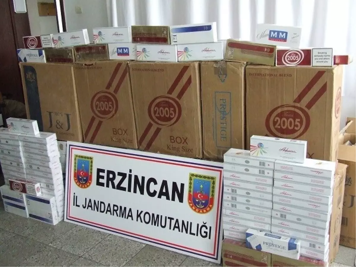 Erzincan\'da 20 Bin Paket Kaçak Sigara Ele Geçirildi