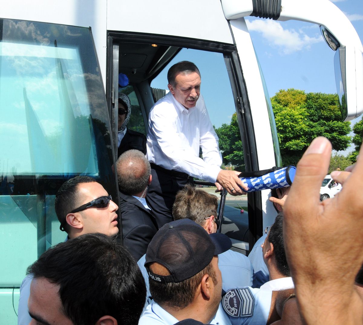 Başbakan Erdoğan\'ı Coşturan Pankart