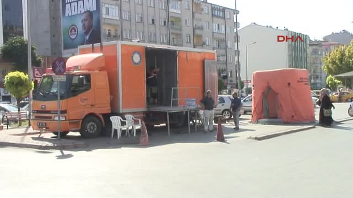 Başbakanın Mitingi Öncesi Hastane Bahçesine Kbrn Çadırı