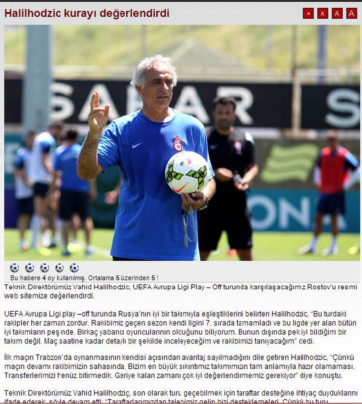 Halilhodzic: "Rostov Pek İyi Bildiğim Bir Takım Değil"