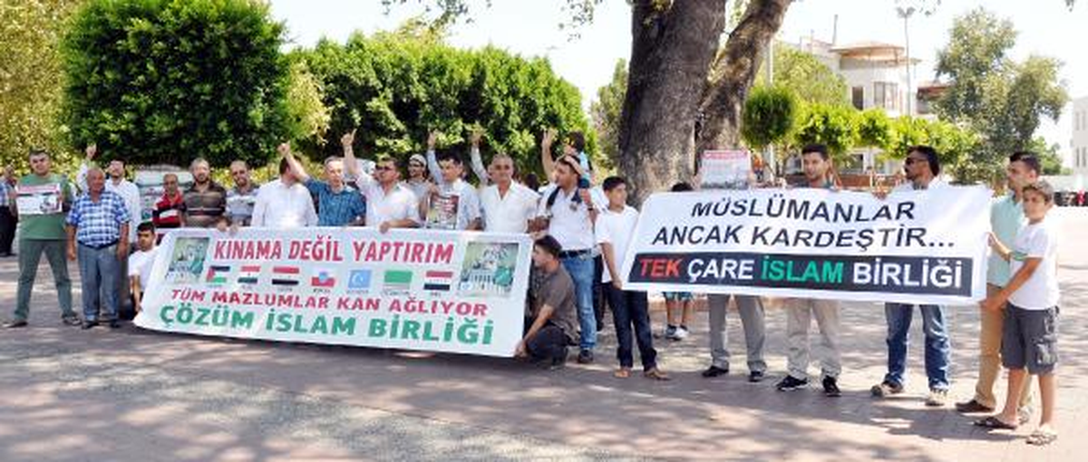 Manavgat\'ta İsrail ve Çin Protestosu