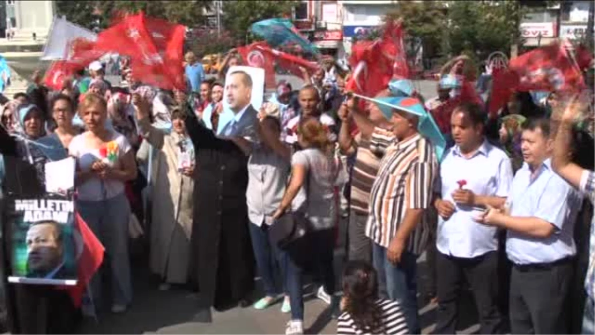 Tekirdağ\'da Cumhurbaşkanı Adayı Erdoğan\'a Destek Yürüyüşü