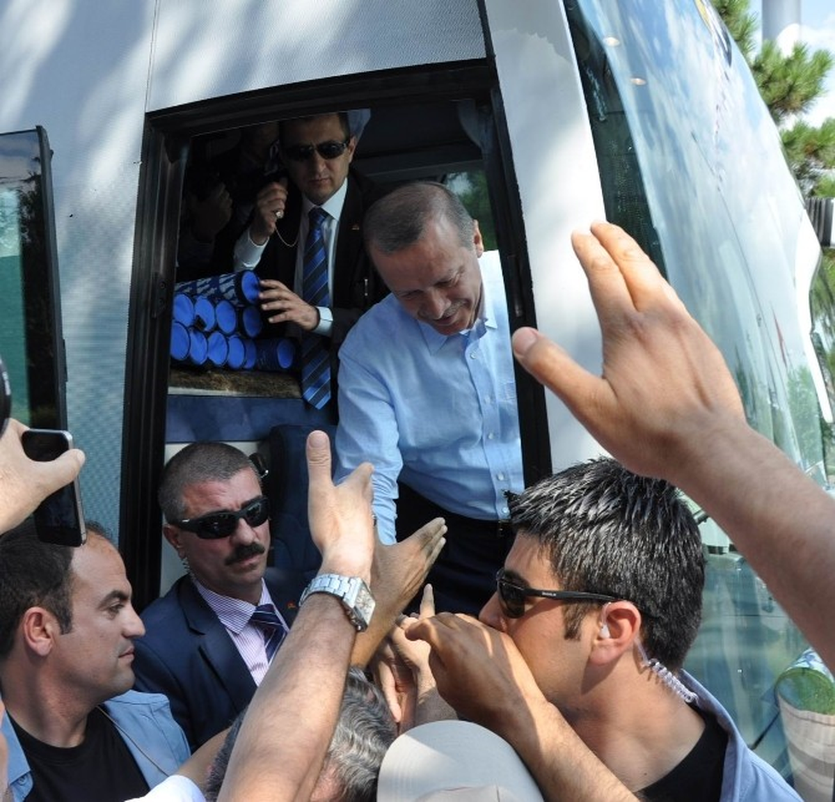 Erdoğan\'a Bisikletli Karşılama