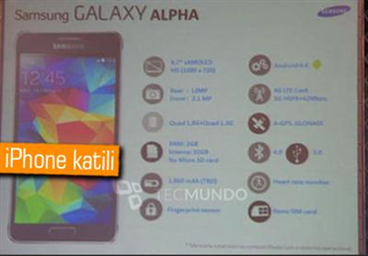 Samsung Galaxy Alpha\'nın Tüm Özellikleri Sızdırıldı