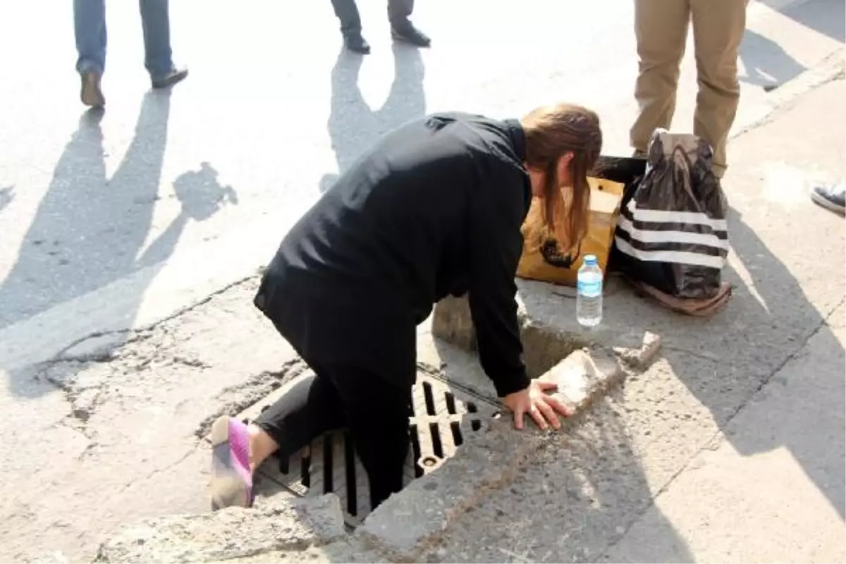 Bacağı Kırık Mazgala Sıkışan Genç Kadın Acı İçinde Yardım Bekledi