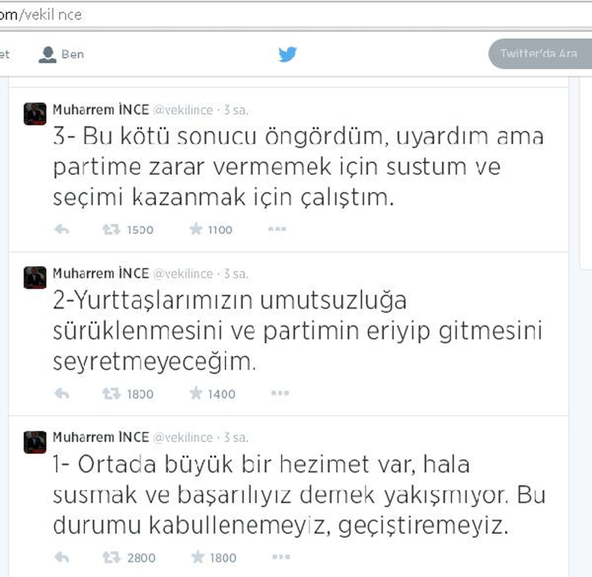 CHP\'li İnce: Partimin Eriyip Gitmesini Seyretmeyeceğim