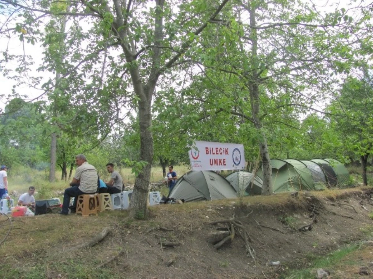 Bilecik UMKE Ekibine Harmankaya Kanyonu\'nda Eğitim Kampı