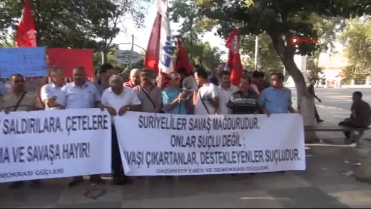 Gaziantep\'te Suriyelilere Yönelik Tepkiler Protesto Edildi