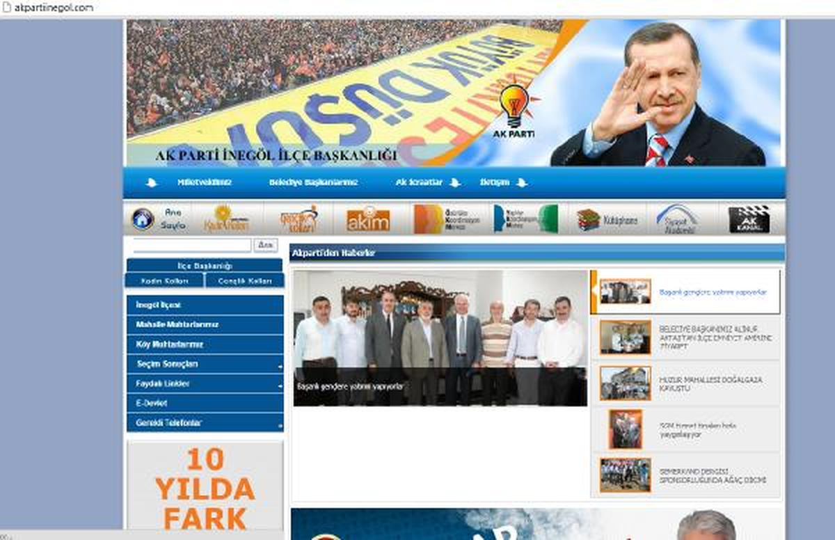 AK Parti İnegöl Örgütü İnternet Sitesine Siber Saldırı