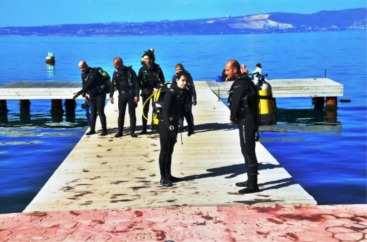 Karamürsel\'de 20 Metre Derinliğe Batırılan Gemi, Dalgıçların Gözdesi Oldu