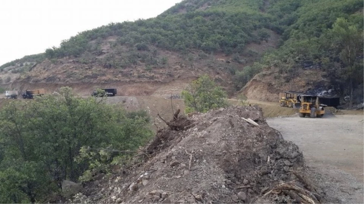 PKK\'lılar Yol Keserek Araç Yaktı