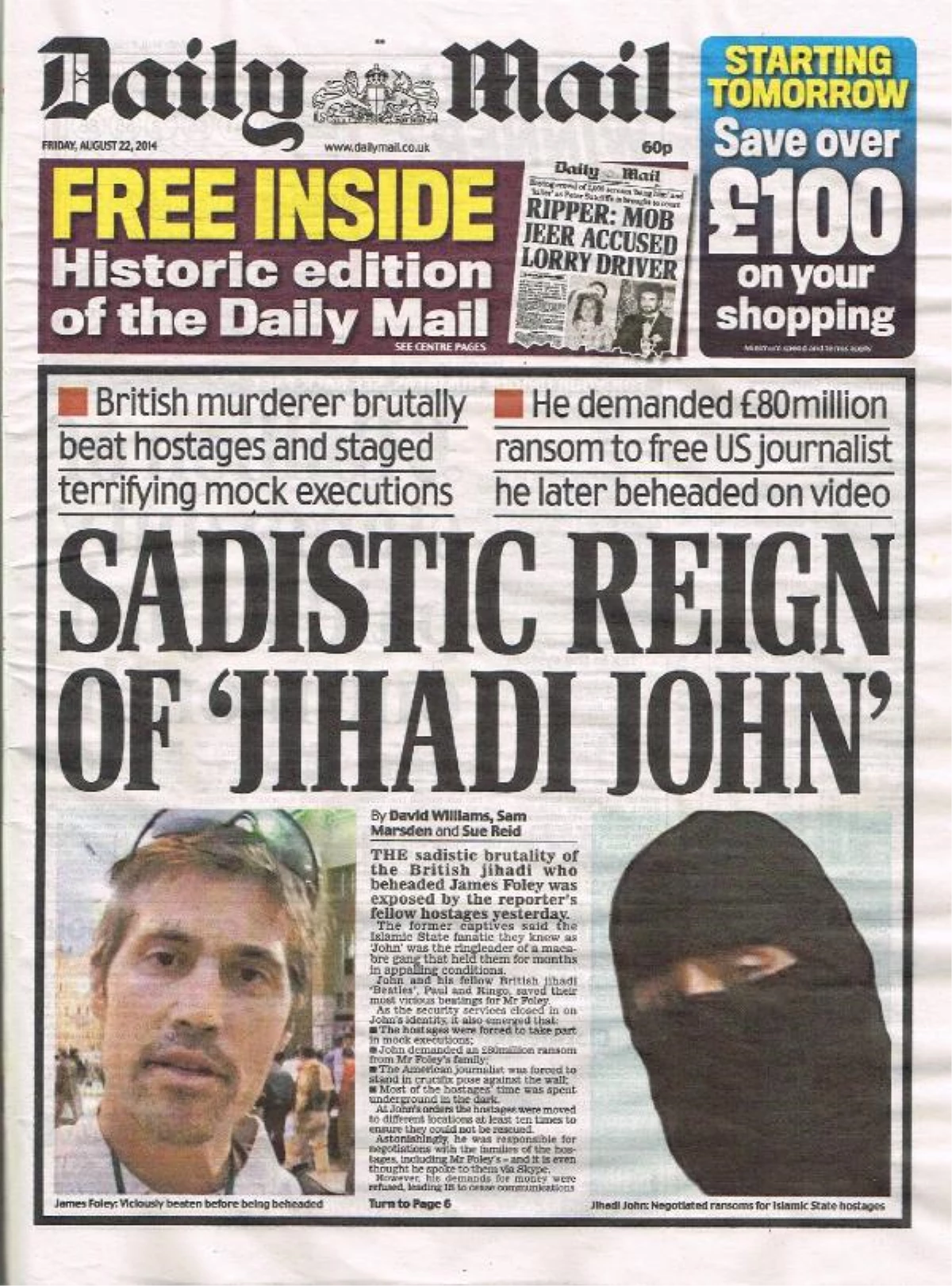 İngiliz Basını: IŞİD 80 Milyon Sterlin İstedi
