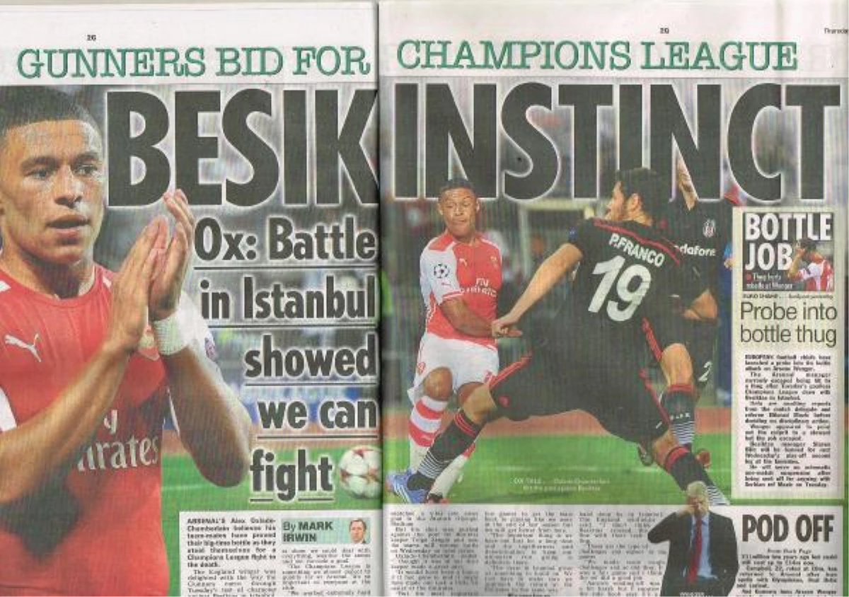 The Sun: Beşiktaş Maçı Arsenal\'a Mücadele Ruhu Kazandırdı