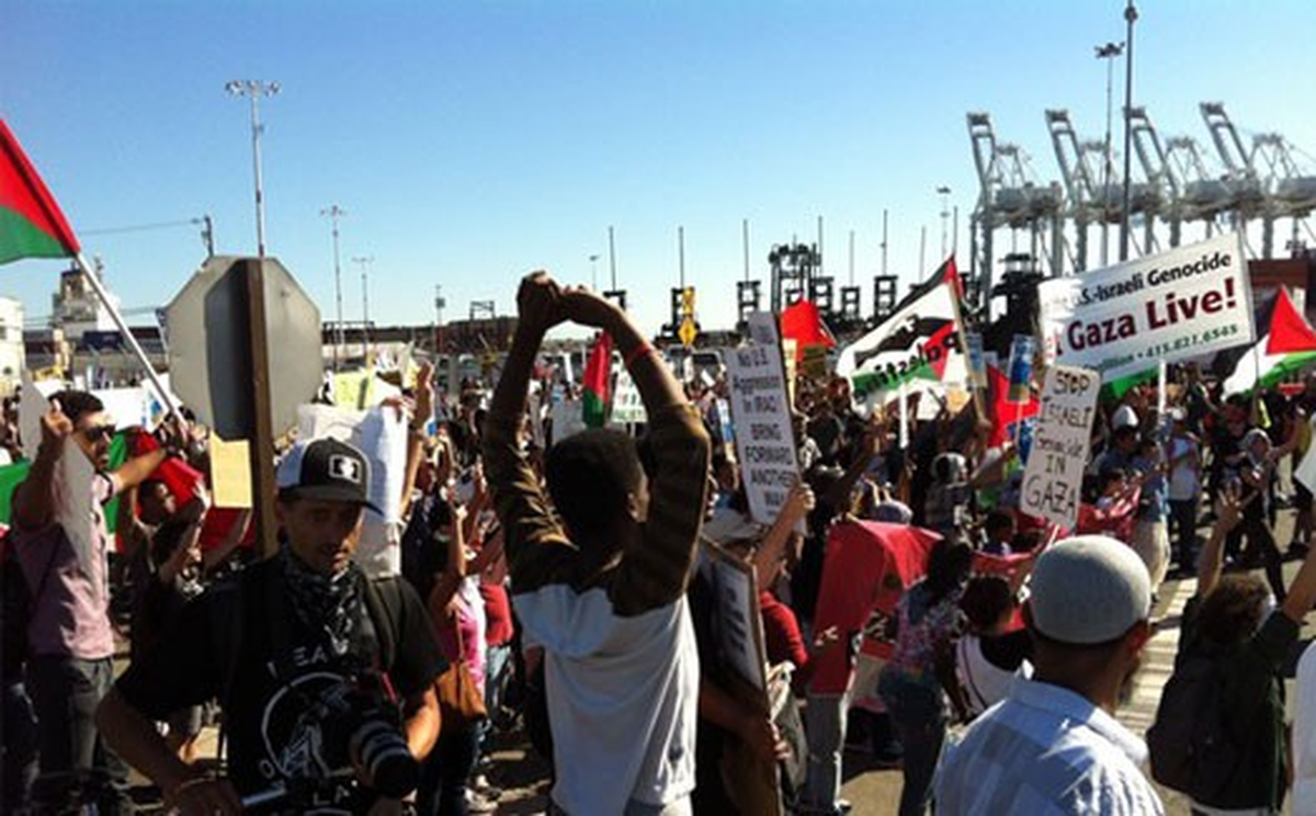 İsrail Gemisi, Amerika\'da Protesto Edildi
