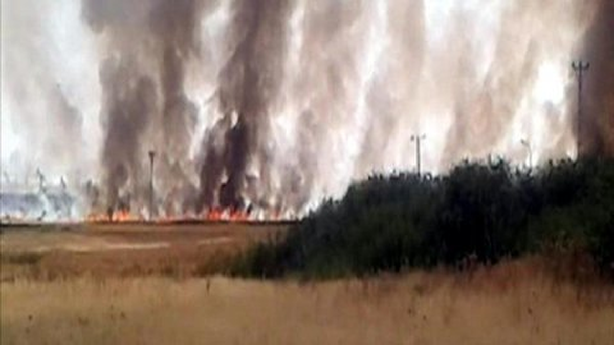 Mayınlı Alanda Korkutan Yangın