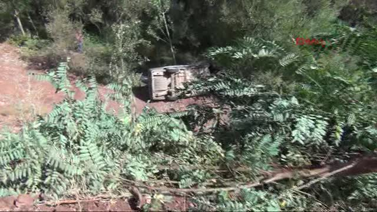 Çelikhan\'da Devrilen Otomobilin Sürücüsü Yaralandı