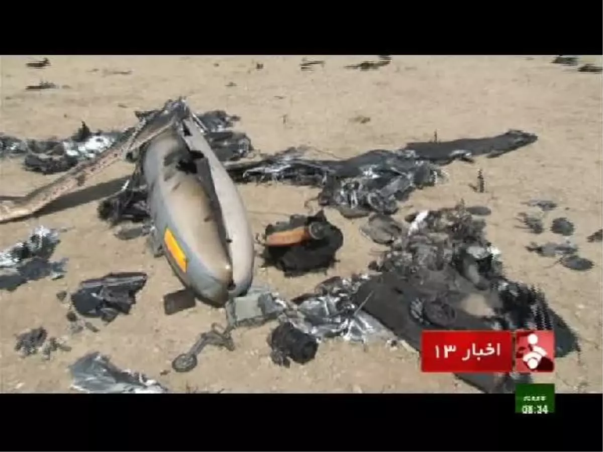 İran Düşürdüğü İsrail Uçağının Görüntülerini Yayınladı