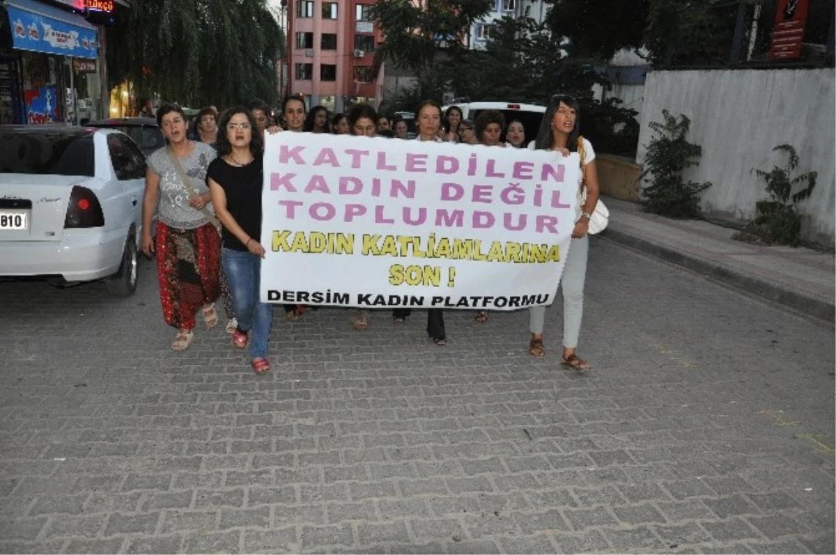 Tunceli\'de Kadınlardan Kadın Cinayetleri Protestosu