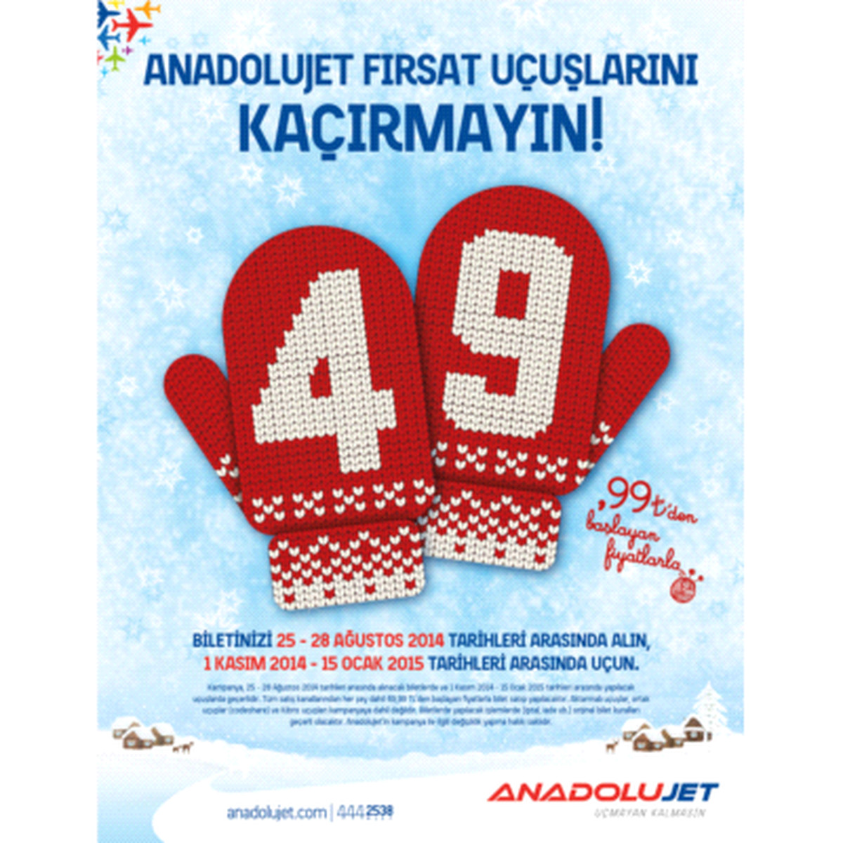 Anadolujet'ten Erken Rezervasyon Kampanyası