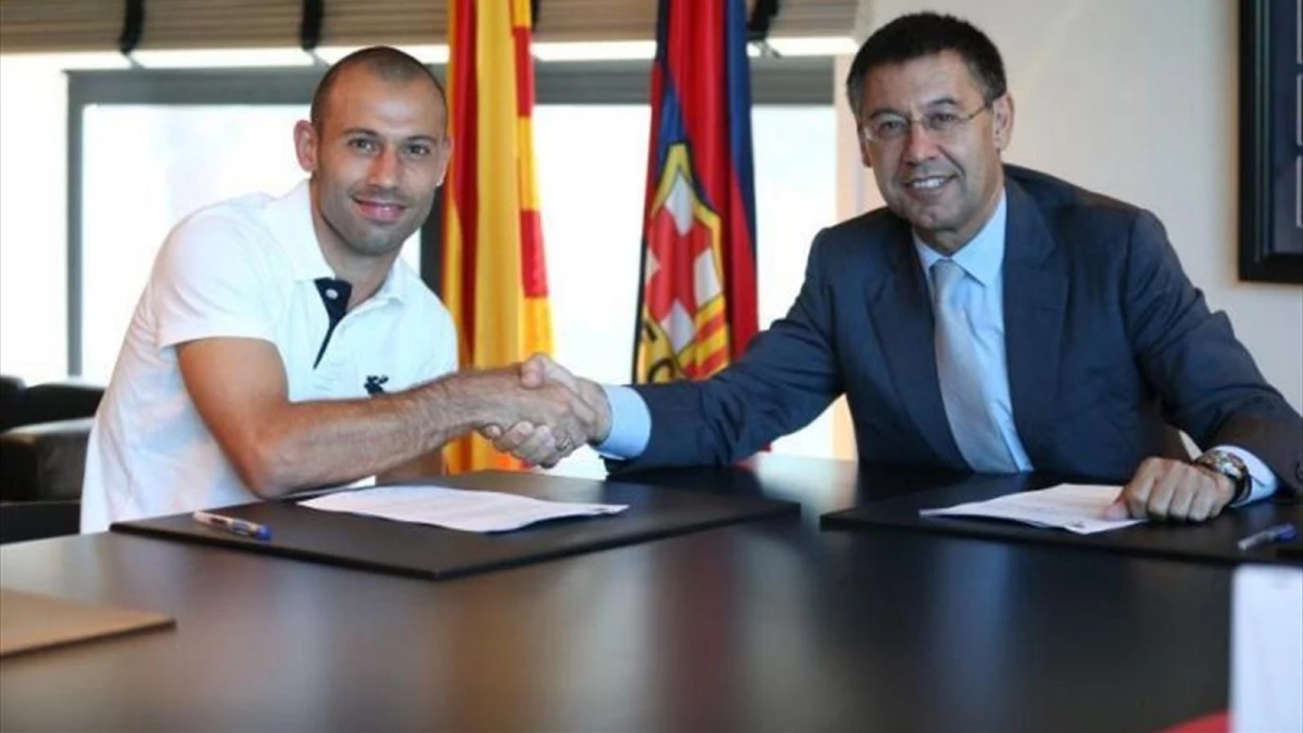 Barcelona\'da Mascherano ile 4 Yıllık Yeni Sözleşme İmzalandı
