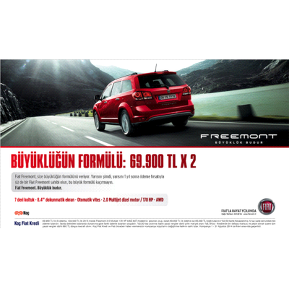 Fiat Freemont\'da Yarısını 1 Yıl Sonra Ödeme Fırsatı