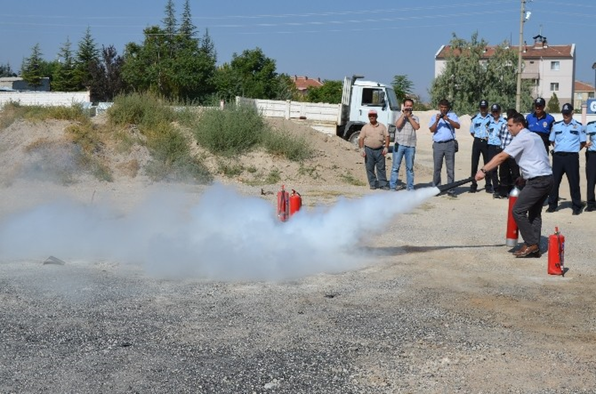 Karaman\'da Emniyet Personeline Yangın Eğitimi