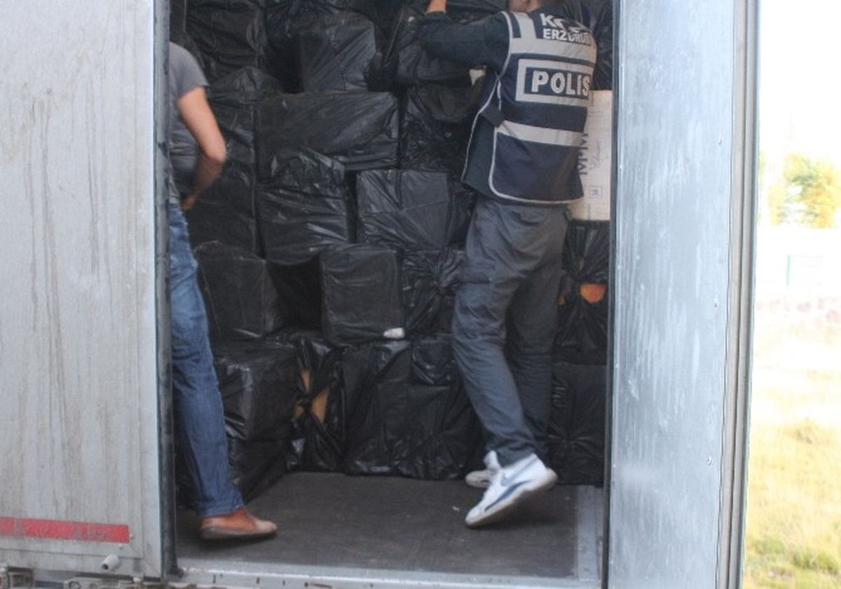 Erzurum\'da 1,5 Milyon TL\'lik Kaçak Sigara Ele Geçirildi