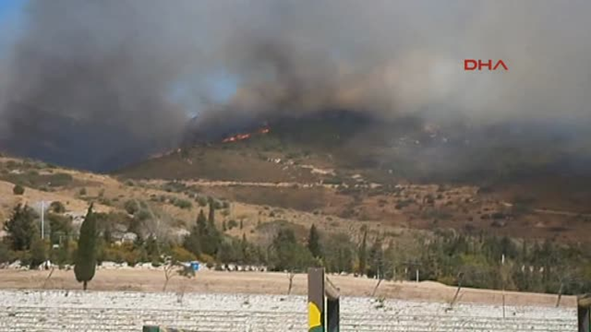 Foça\'da Makilik Alandaki Yangın Ormana da Sıçradı