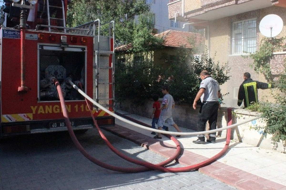 Bodrum Katta Ürküten Yangın