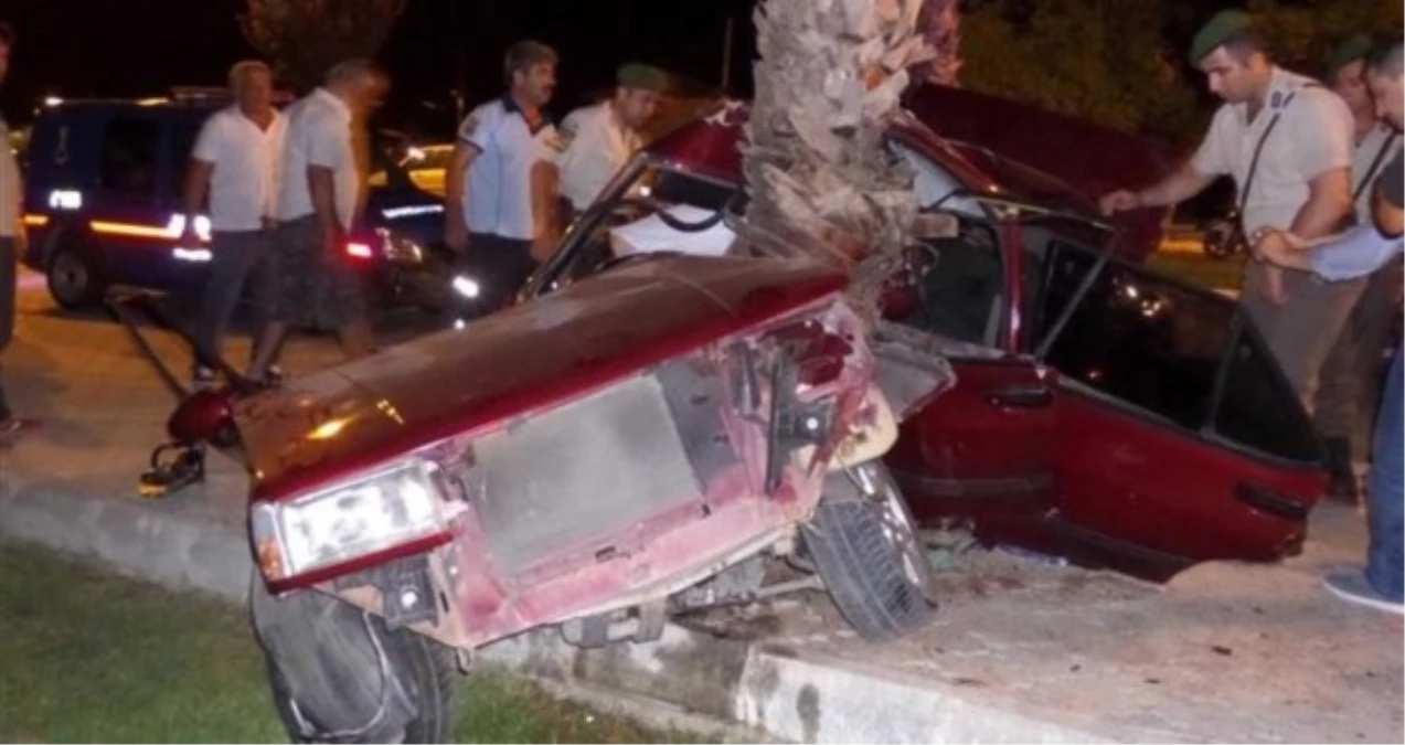Muğla\'da Ağaca Çarpan Otomobil İkiye Bölündü: 1 Yaralı