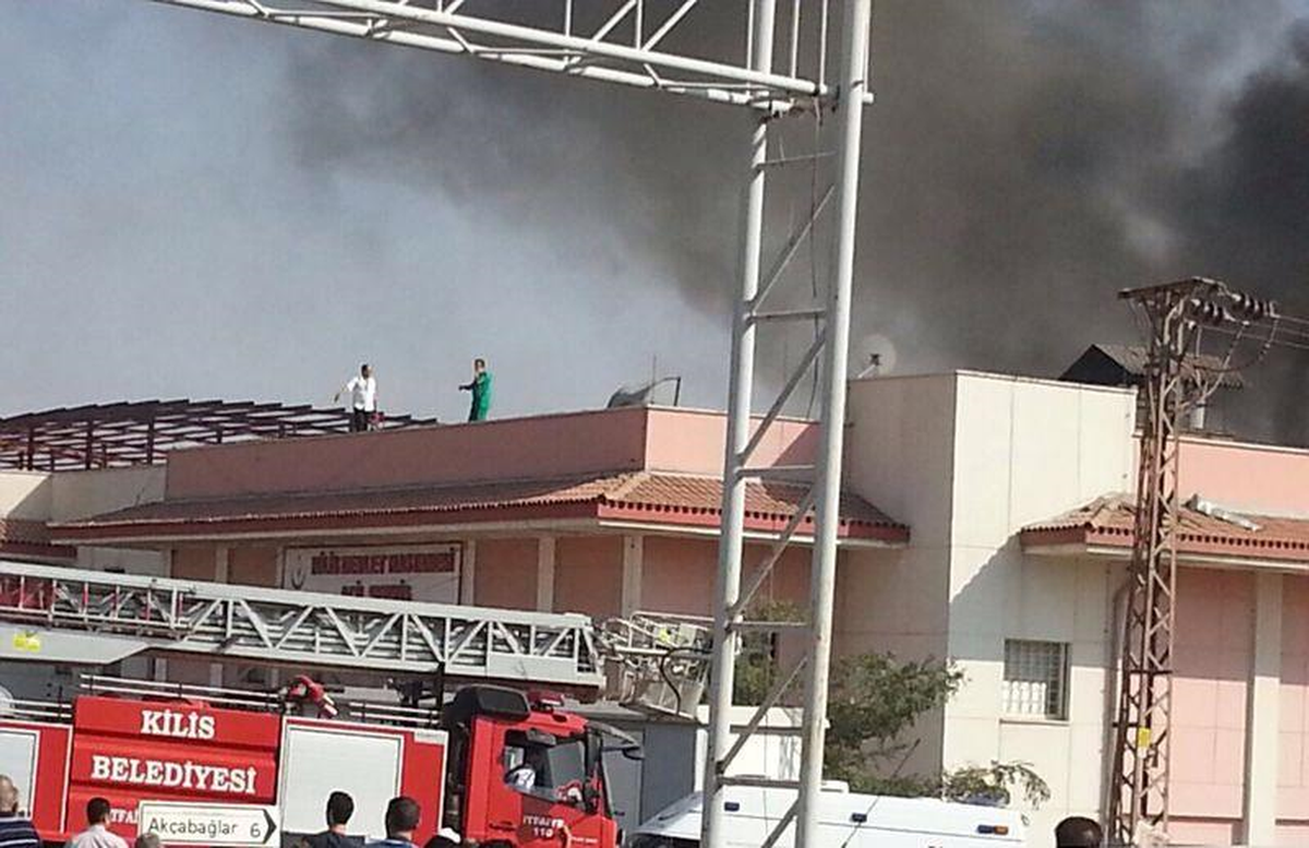 Kilis Devlet Hastanesi Çatısında Yangın