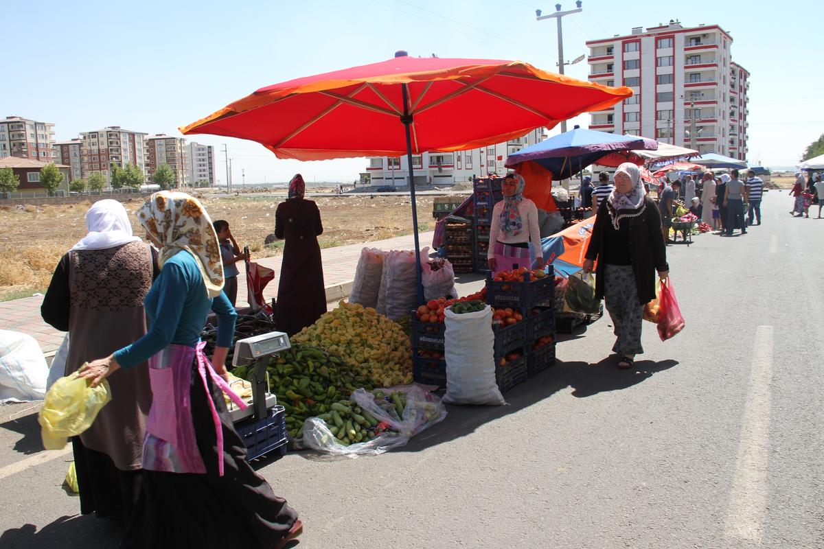 Diyarbakır\'da Kadınlar Pazar Kurdu