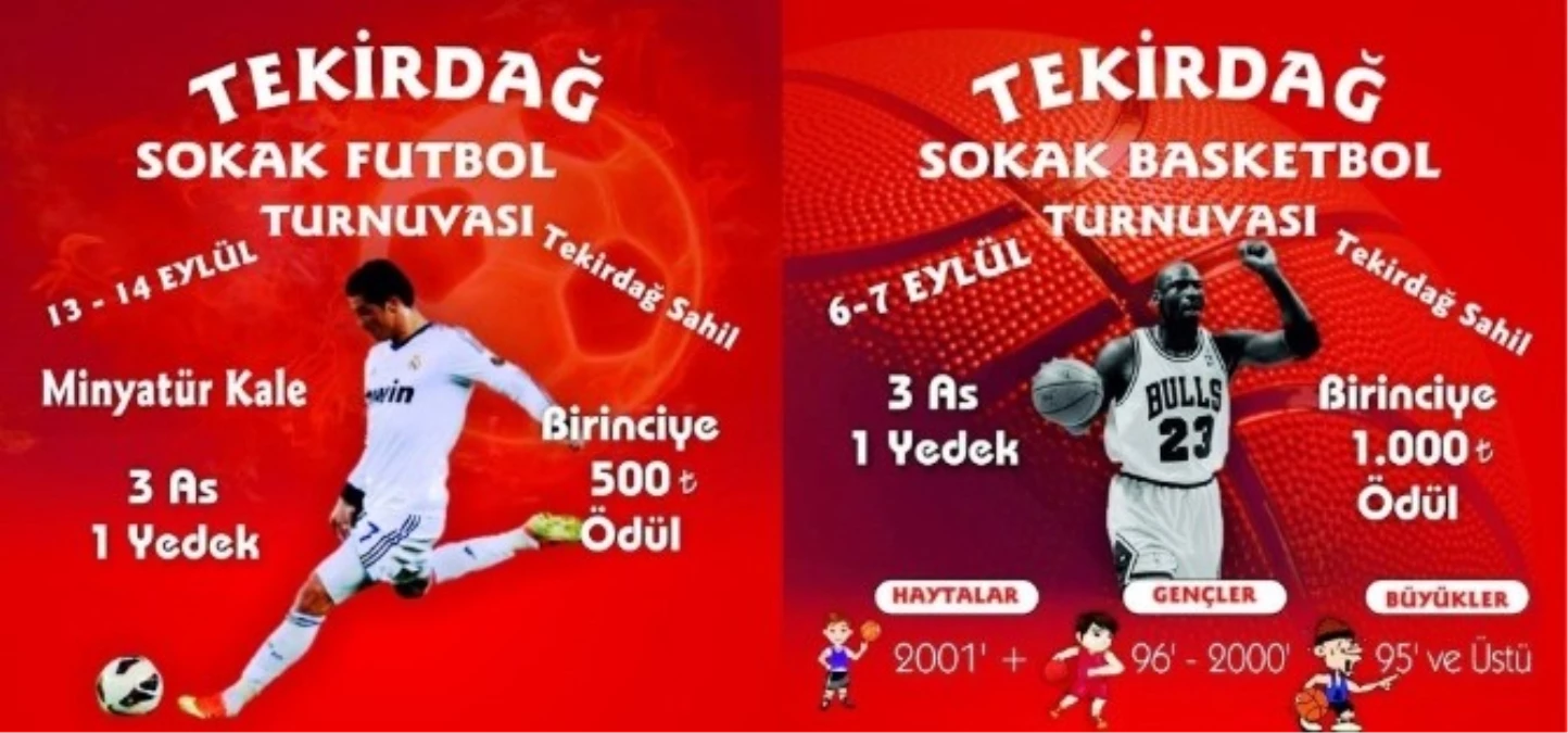 Tekirdağ\'da Sokak Sporları Turnuvası Düzenlenecek