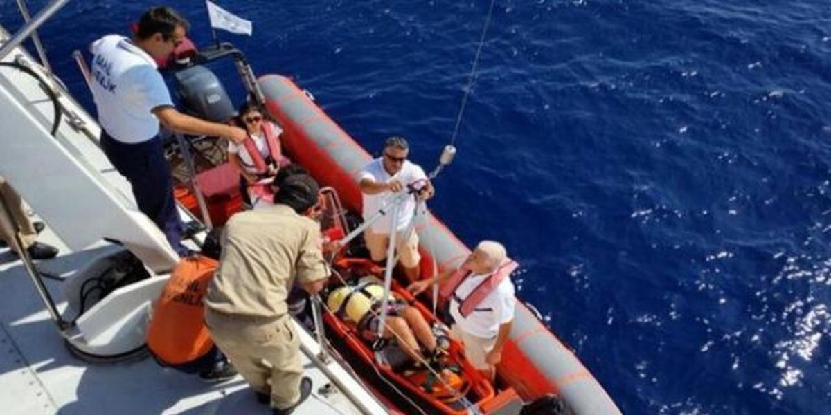 Bodrum\'da Dalış Yapmak İsteyen İngiliz Turist Kurtarıldı