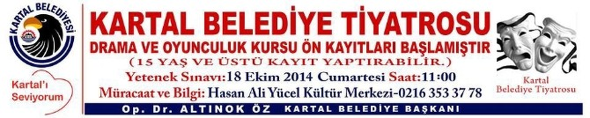 Kartal Belediye Tiyatrosu Ön Kayıtları Başladı