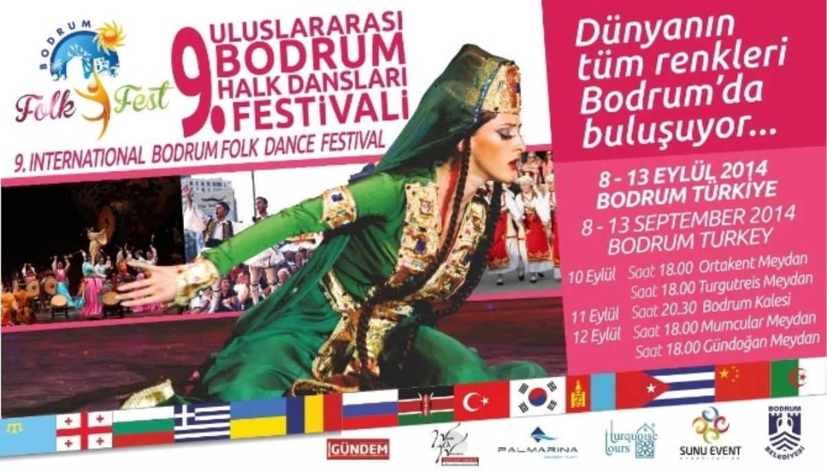 9. Bodrum Uluslararası Halk Dansları Festivali Başlıyor