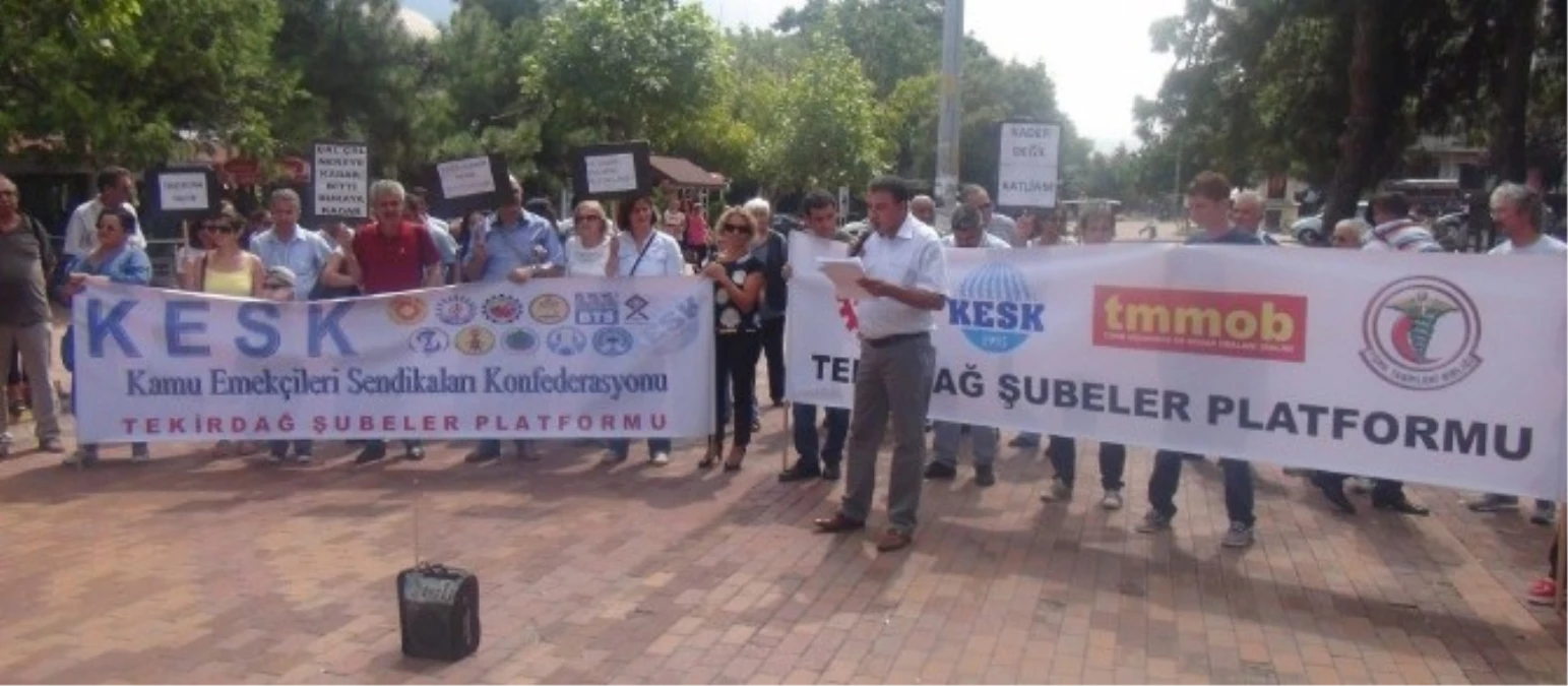 KESK Tekirdağ Şubeler Platformu, Torba Yasayı Protesto Etti