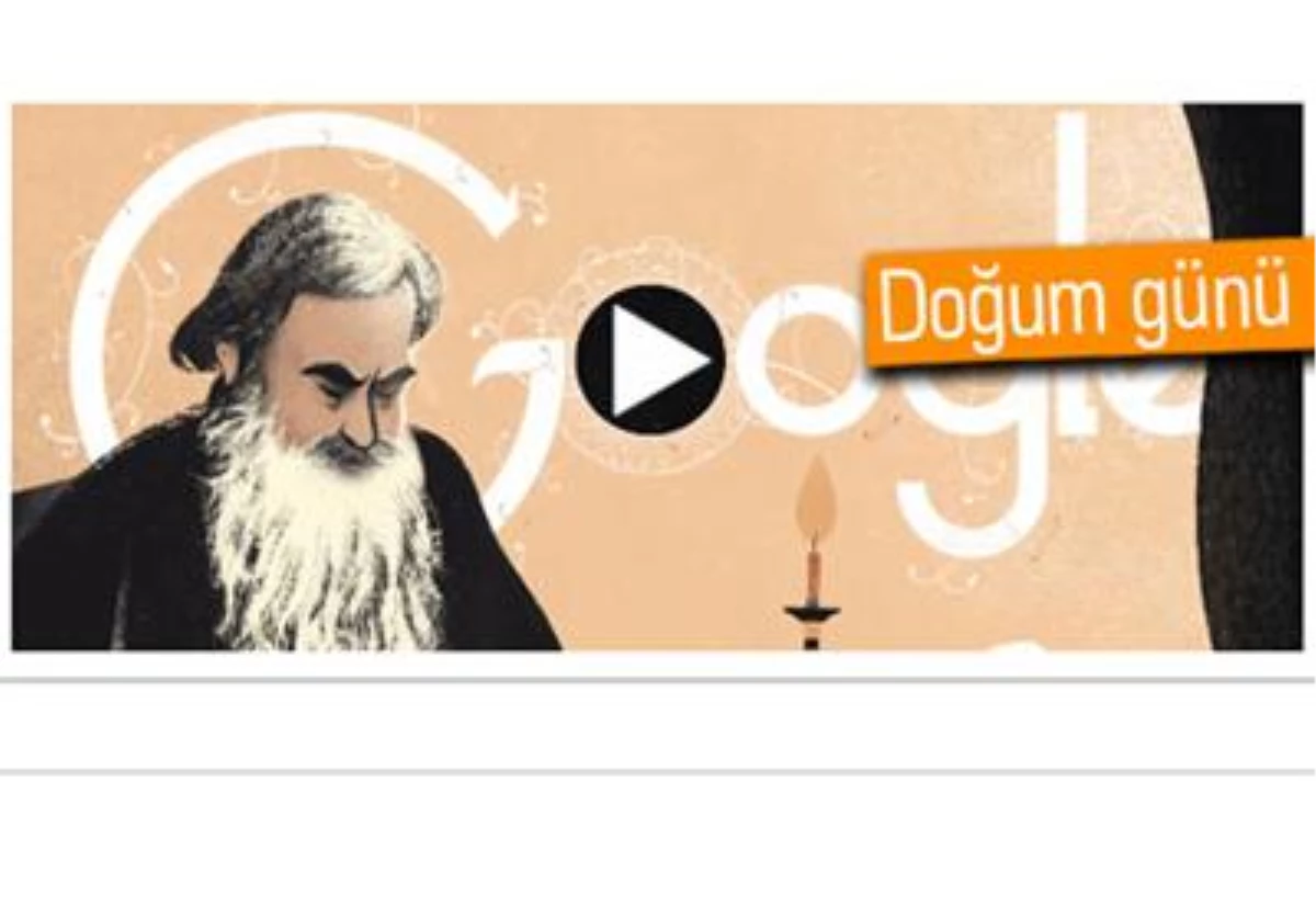 Google\'dan Lev Tolstoy Doodle\'ı