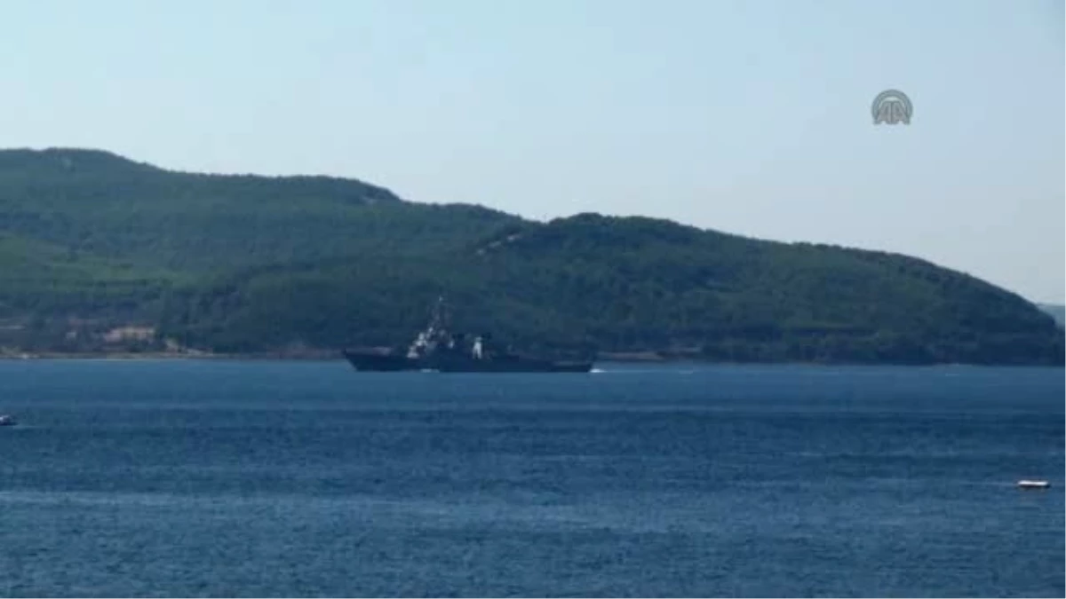 ABD askeri gemisi Çanakkale Boğazı\'ndan geçti -