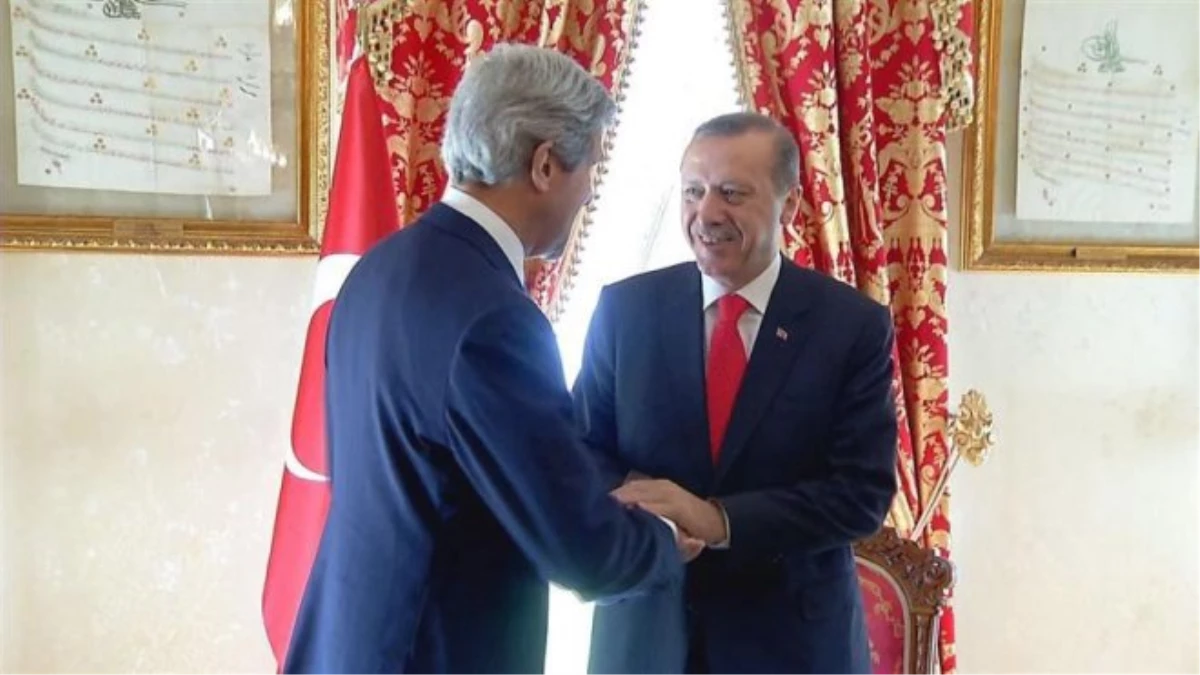 Cumhurbaşkanı Erdoğan, ABD Dışişleri Bakanı Kerry\'i Kabul Etti