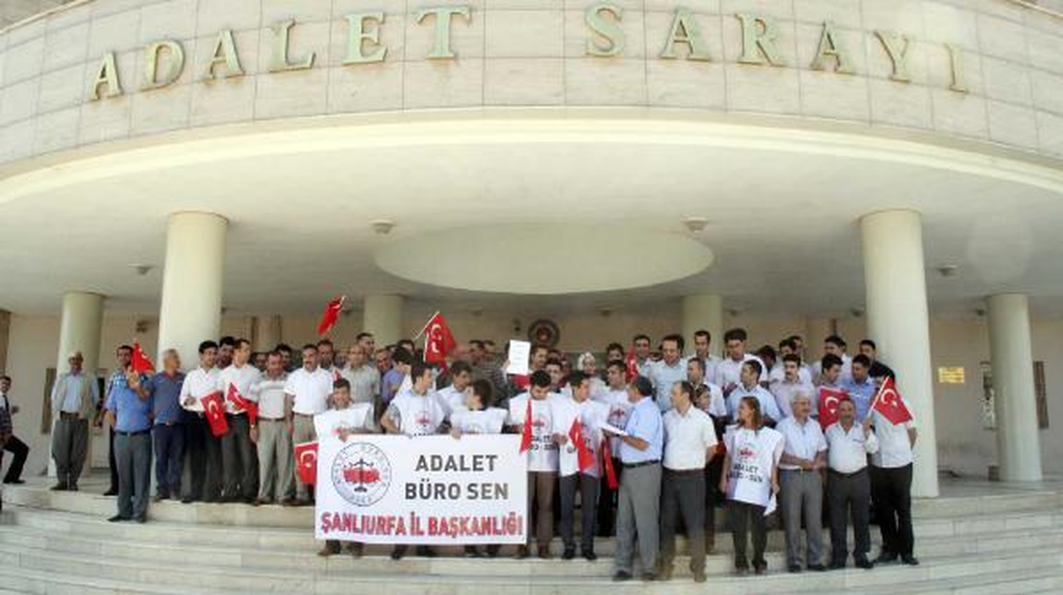 Şanlıurfa\'da Adliye Çalışanlarından Eylem