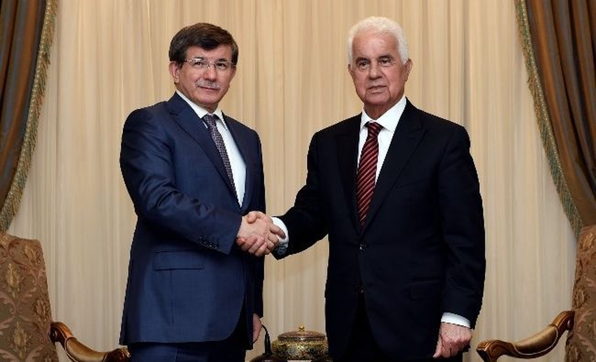 Davutoğlu, KKTC Cumhurbaşkanı Eroğlu ile Görüştü