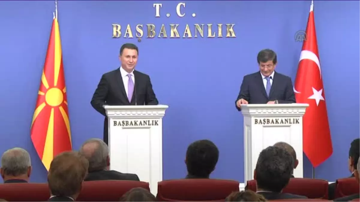 Davutoğlu-Gruevski ortak basın toplantısı -