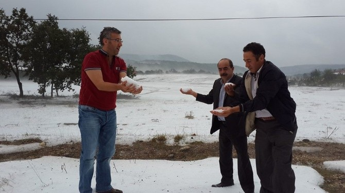 Eskişehir\'de Dolu Yağışı