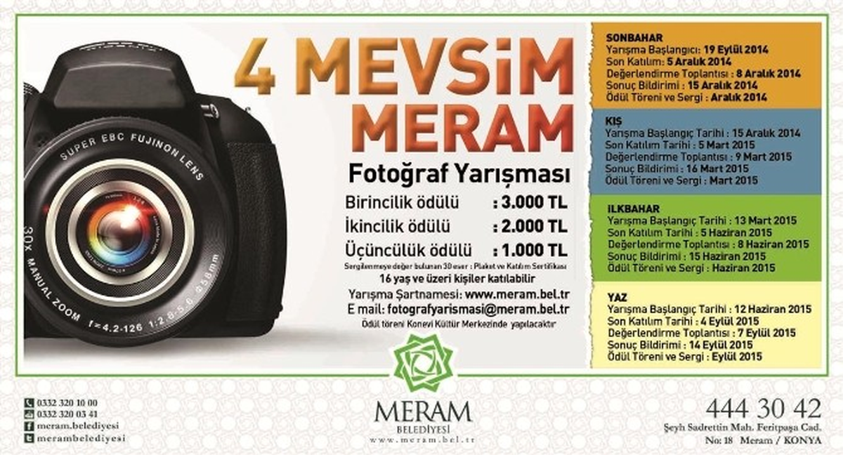 Meram Belediyesi\'nden Ödüllü Fotoğraf Yarışması