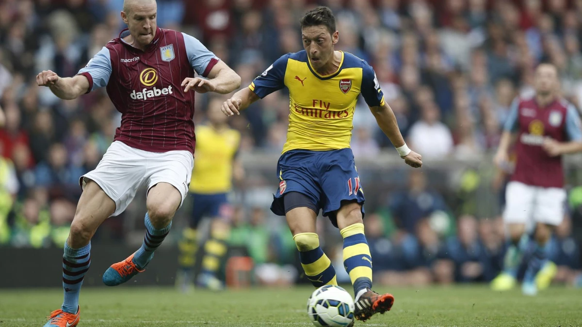 Arsenal, Aston Villa\'yı 3-0 Yenerken Mesut 1 Gol Atıp 1 Asist Yaptı