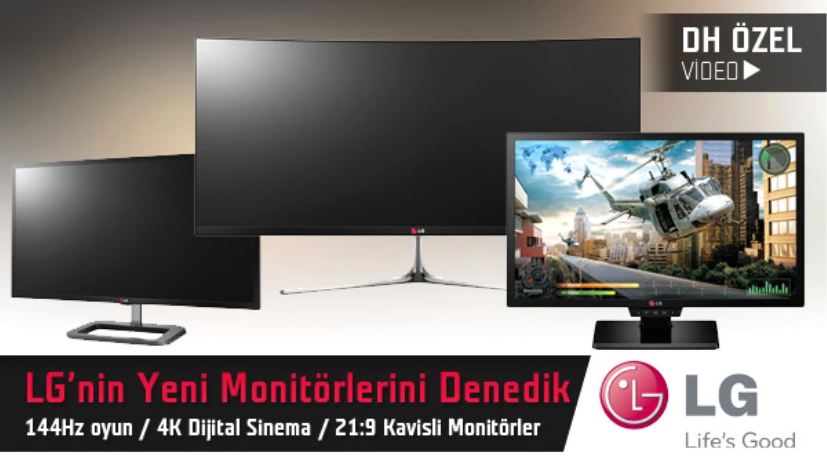 Lg\'nin Yeni Monitörlerini Denedik: 144hz Oyun, 4k Dijital Sinema ve 21: 9 Ultra Geniş Kavisli...