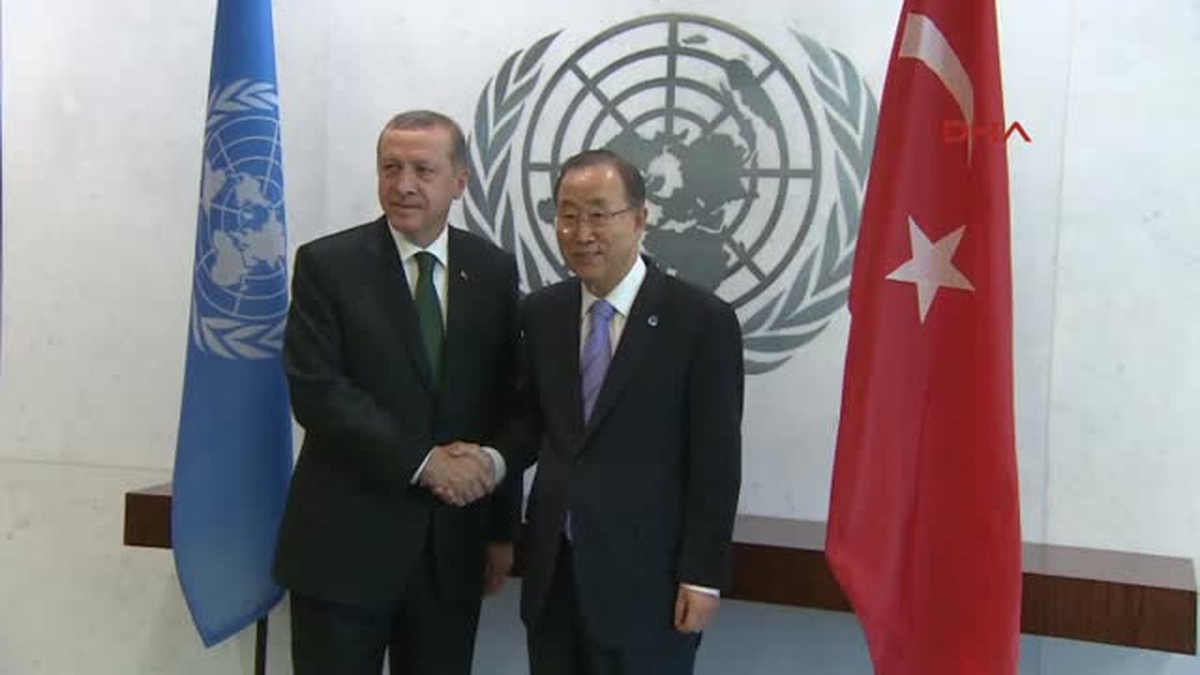 Cumhurbaşkanı Erdoğan, BM Genel Sekreteri Ban Ki Moon ile Görüştü